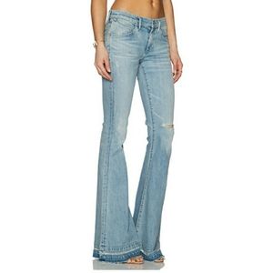 NWT Agolde Madison 70s Flare Jeans in Blue Lagoon